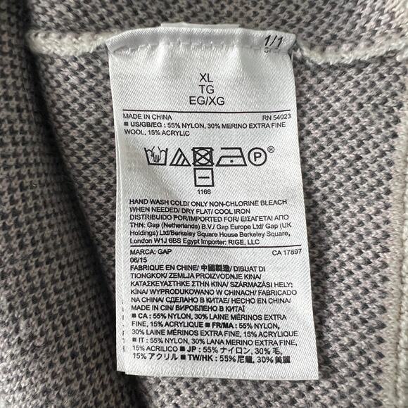 Gap Merino Extra Fine Wool Blend Animal Print Pullover Knit Sweater Size XL - Picture 9 of 11